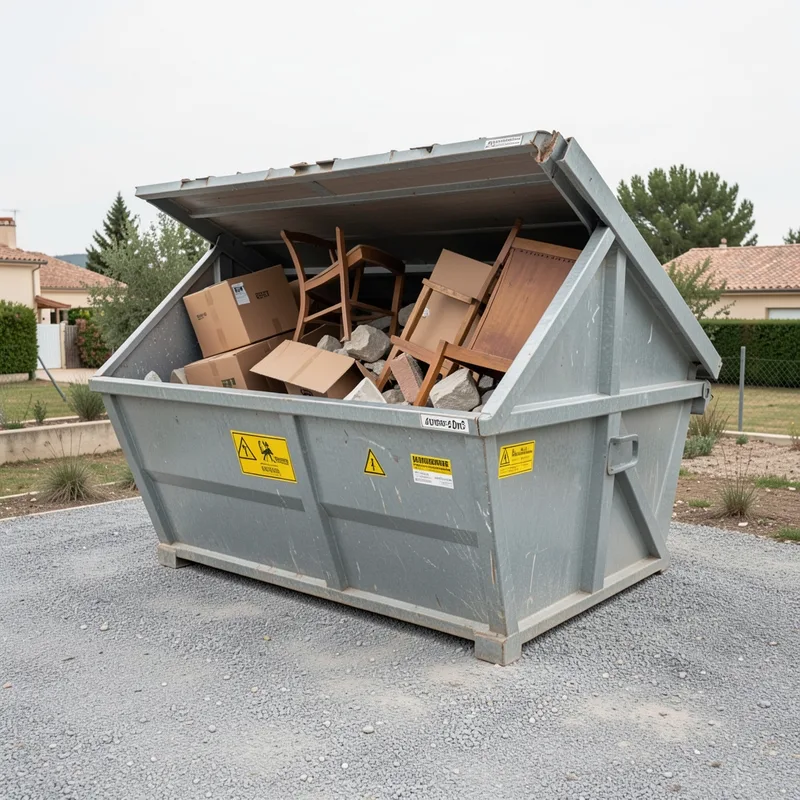 Benne de 30m3 en location pour un débarras de maison ou un chantier
